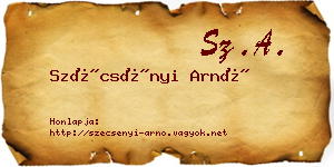 Szécsényi Arnó névjegykártya